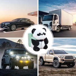 Caja de pañuelos de felpa suave, 2 en 1, bonitos soportes de pañuelos de animales de felpa, soporte para pañuelos de coche, funda para reposabrazos de coche, funda de pañuelos de dibujos animados para