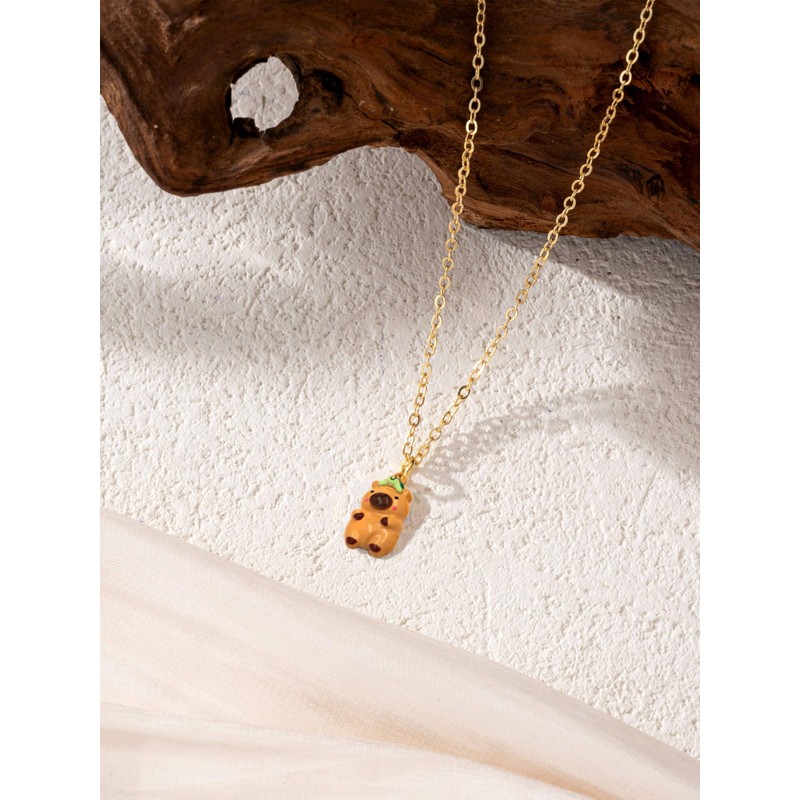 Baydurcan Capybara Necklace Gifts for Women Cute Capybara Stuff Cute