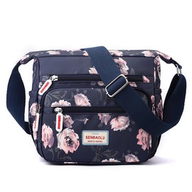 YYW Women Cross-body Bag Multi Pockets Shoulder Handbags Medium Nylon Waterproof Handbag Casual Messenger Bag With Adjustable Strap for Travel