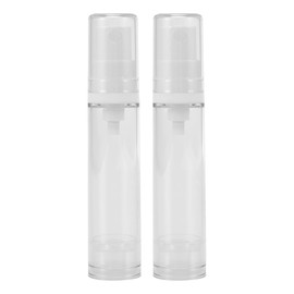 VOCOSTE Vacuum Bottle, Transparent, Refill Bottle, Portable, Liquid, Emulsion, Cosmetics, Travel Supplies, 2 Pieces, 0.3 fl oz (10 ml)