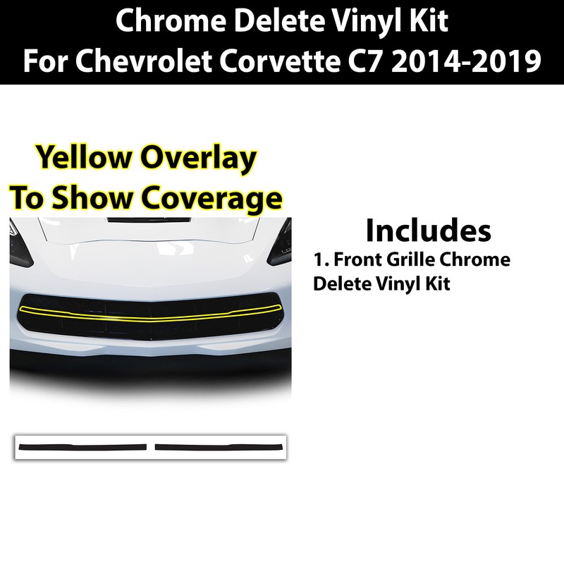 BOGAR TECH DESIGNS Front Chrome Delete Overlay Compatible with Chevy