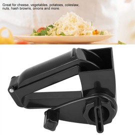 Rotary Cheese Grater, Stainless Steel Manual Cheese Cutter Cheese Shredder Slicer Vegetable Cutter Hand Crank Kitchen Tool(Black)