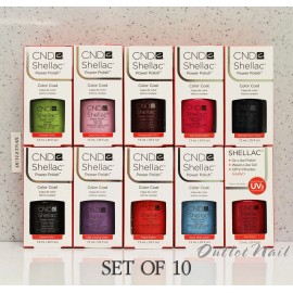 CND LOT 10 CND SHELLAC UV GEL POLISH COLOR KIT SET 7.3ml / 0.25oz Choose Any