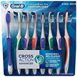 Oral-B Oral B Pro Health Cross Action Advanced Soft Toothbrush 8 Pack Multicolor