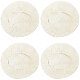 4 Pieces Bread Basket Liner Cloth, 2 Packs 10 iInch Bread Proofing Basket Cloth Liner, Baking Dough Baskets Cover Natural Rattan Banneton Proofing Cloths