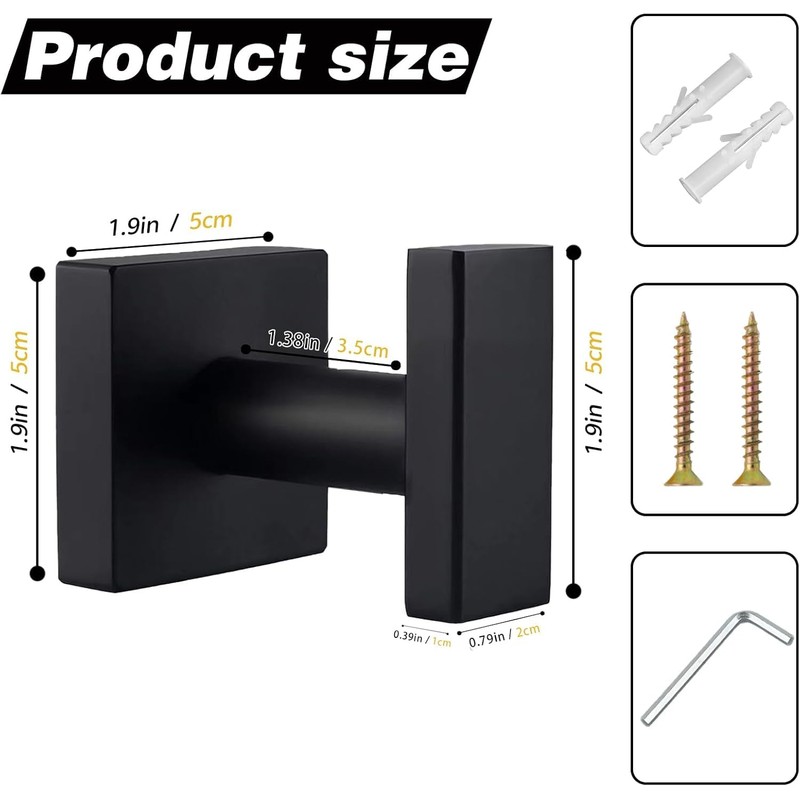 ALTPWJW Door Hooks,2 Pack Stainless Steel Towel Hooks for Bathrooms
