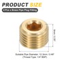 sourcing map 4Pcs Brass Pipe Plug Fitting, 1/4" BSP Male