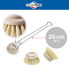Kuchenprofi Classic Dishwashing Brush and 2-Pack Replacement Refill
