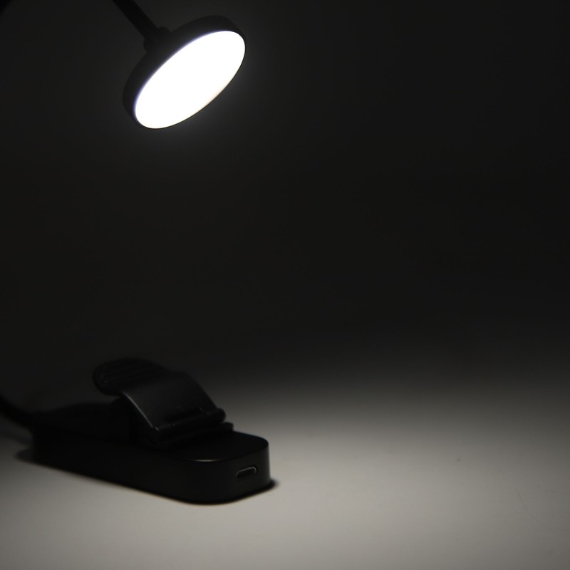 LED Book Light 3 Color Temperature Stepless Dimming USB Rechargeable