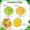 120 Pcs St. Patrick’s Day Shamrock Coins, Gold and Green