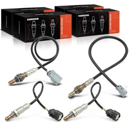 A-Premium O2 Oxygen Sensor Compatible with Ford E-350 Super Duty 2017 2018 2019, 6.2L, Upstream and Downstream, 4-PC Set