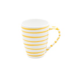 GMUNDNER KERAMIK Breakfast Cup Max Capacity 0.3 Litres Flamed Yellow Crockery Handmade in Austria