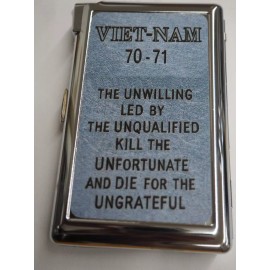 Vietnam Trench Art Unwilling Cig & Joint   Case With Built in Butane Lighter DS