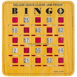 Mr Chips 10-MR CHIPS Jam-Proof Easy-Read Quick-Clear Deluxe Fingertip Slide Bingo Cards