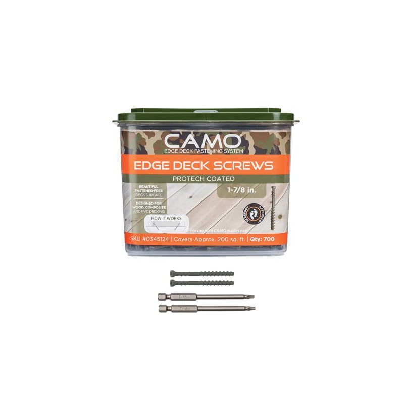CAMO 0345124 Edge Deck Screws, Hidden Fastening, 1-7/8", ProTech Coated