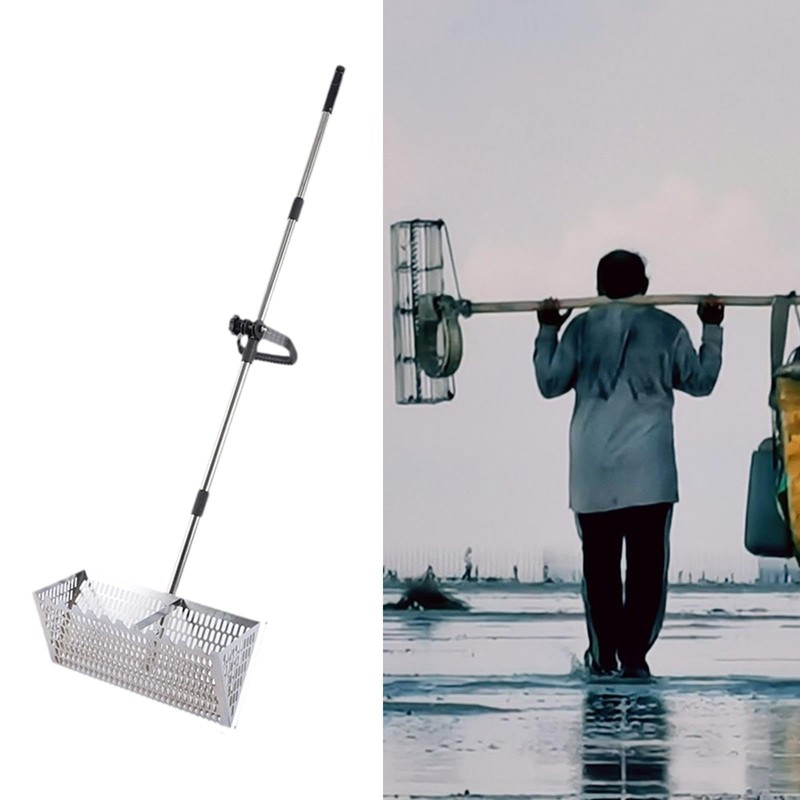 Qianly Sand Rake Scooper Convenient Carbon Steel Premium Long Handle