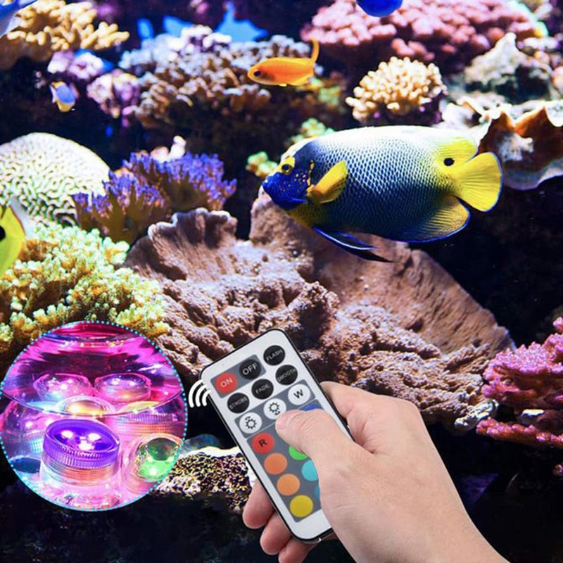 Doukesh Mini Underwater LED Light with Remote Control, Underwater Light,