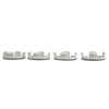 Set of Four 2 1/8" Black and Chrome Center Wheel