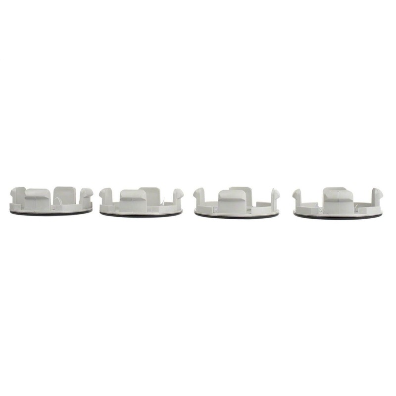 Set of Four 2 1/8" Black and Chrome Center Wheel