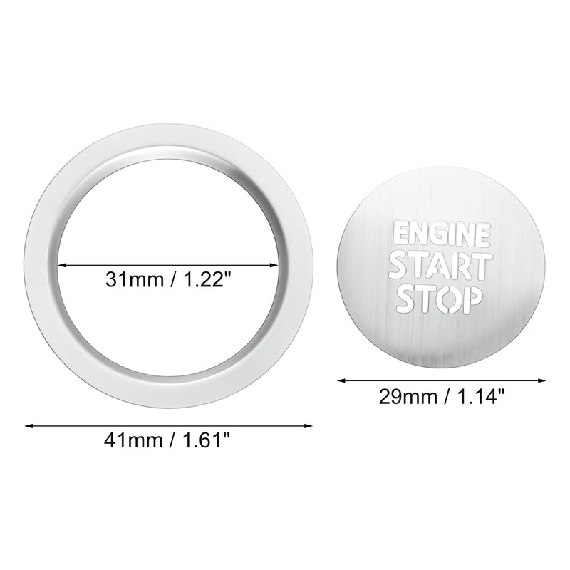 QUARKZMAN 1 Set Engine Start Stop Button Cover for Toyota