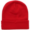 Falari Unisex Beanie Cap Knitted Warm Solid Color 2040A-RED