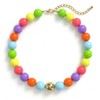 ANDKISS Colorful Chunky Beaded Necklace for Women, Statement Boho Necklace