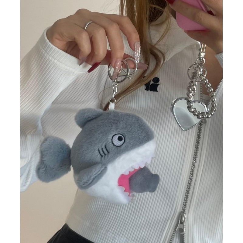 Wigo Pretend Shark Plush Toy Key Holder Accessory School Shark