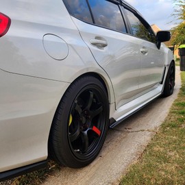 HECASA Side Skirts Compatible with 2015-2021 Subaru WRX & WRX STI 4-Door Sedan Rocker Panel Extension Splitter Side Splitter ABS Plastic Black