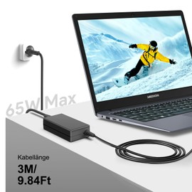 65W Medion Laptop A18-065N3A Power Supply for Medion Akoya E16402 E14412 E14303 E14308 E13203 E15303 E15407 E15403 E15404 E15308 15302 E15301 E14301 E16401 S14405 S14407 FSP065-REB Charging Cable