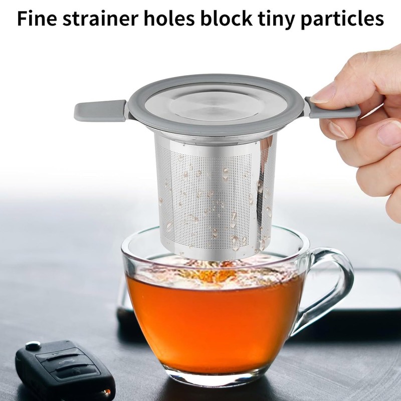 INNAWERK PureBru Loose Tea Infuser with Lid, Extra Fine Mesh