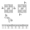 Ganter Normelemente Hanging hinges, die-cast zinc, GN 337-ZD-50-50-A-1-SW, 50 x