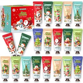 MIYUELENI 20 Pack Christmas Hand Lotion Gifts Set，Moisturizing Hand Cream for Women, Mini Travel Size Holiday Gifts, Stocking Stuffers & Bulk Gifts for Christmas Appreciation 20ml