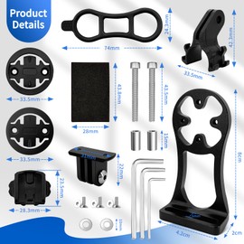 Extended Out Front Mount for Garmin Edge 530 - Bicycle Mount for GPS, Bicycle Computer, Bicycle Light and Sports Camera for GoPro, Handlebar Mount for Garmin Edge 500/510/520/530