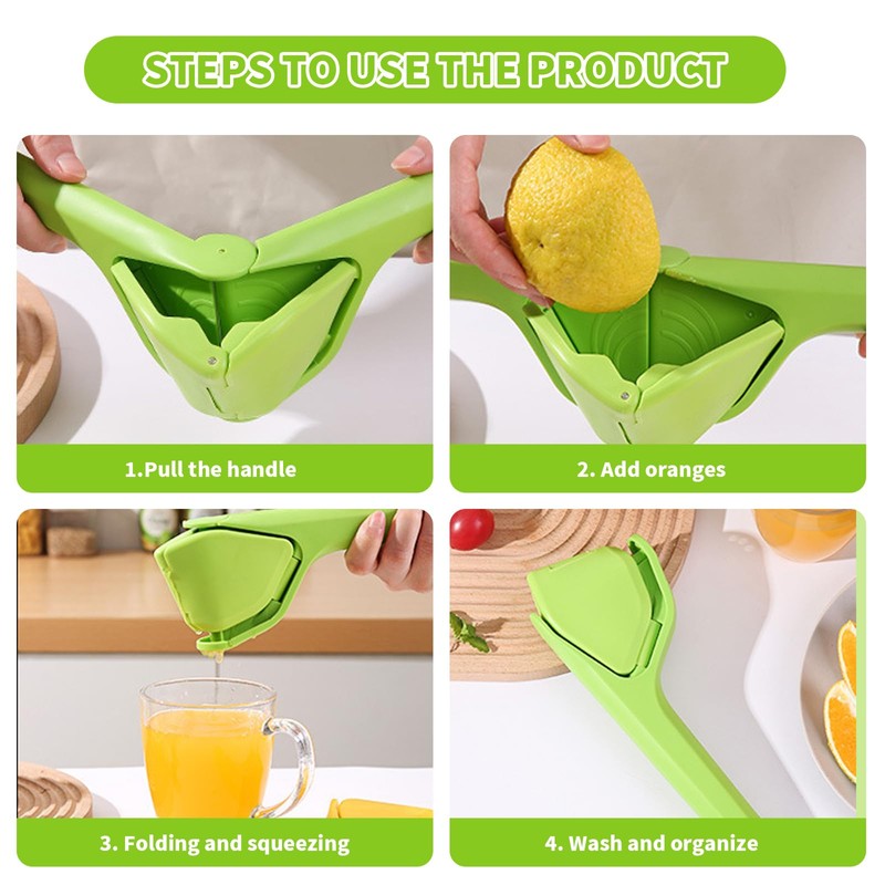 Anseom Pack of 3 Lemon Squeezer, Manual Mini Lemon Squeezer,