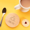 "Four-tea!" Engraved Wooden Coaster - Funny 40th Birthday Gift For