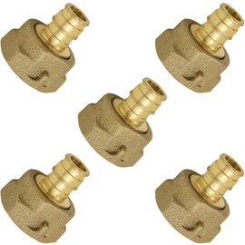 Pex-A 1/2" Pex x 3/4" FIP Water Meter Coupling Pex-A, F1960 Coupling Brass No-Lead (Pack of 5)