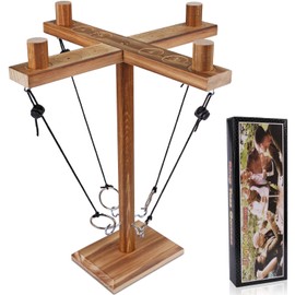 RNHDLY Ring Toss Hook and Ring Indoor, Toss Hook and Ring Game, Ring Toss Game Adults, Hook and Ring Toss Battle Game, Interactive Hook Ring Throwing Game for Home Party (4 People)