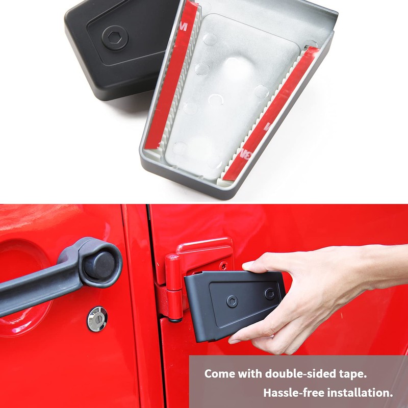 JeCar - Cubiertas para bisagras de puerta ABS para Jeep