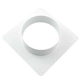 DGHAOP Plastic Air Duct Connector Flange Panel 6" Dryer Vent Wall Plate Duct Connector Flange for Ventilation Straight Pipe, Wall and Ceiling (Dia 138mm)