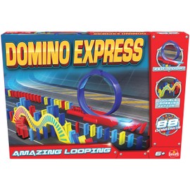 Domino Express Amazing Looping, Dominospiel ab 6 Jahren mit Looping, Inklusive 88 Dominosteine