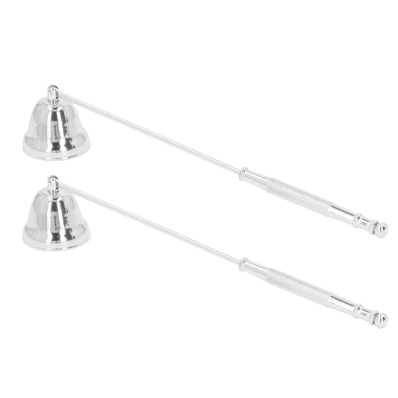 2PCS Candle Snuffer with Long Handle Bell Shape Metal Flame