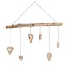 Annastore Birch Branch with 7 Hanging Stars or Hearts Christmas