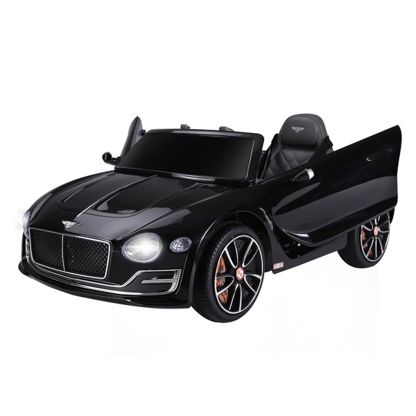 Aosom Kids Ride on Car 12V Licensed Bentley GT Electric Vehicles with Parent Remote Control, Headlights, MP3, USB Port, Opening Door, Black