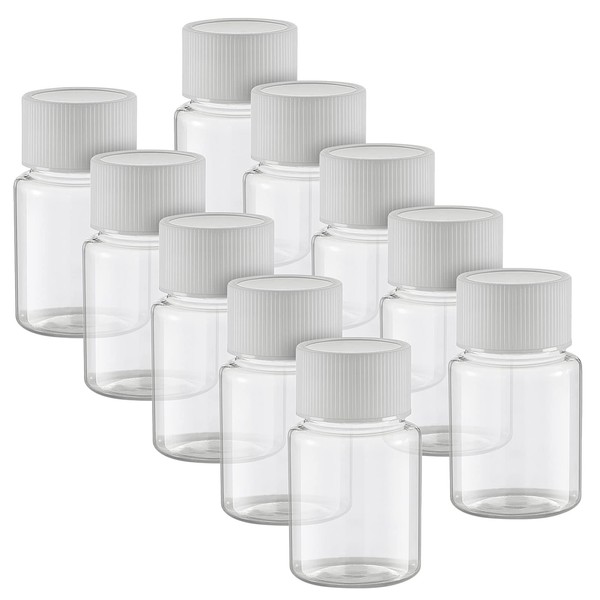 iplusmile 10pcs Clear Jars 30Ml Jars Empty Capped Containers Sample Jars