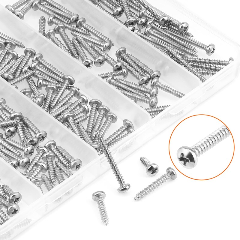 #4 x 3/8" 1/2" 5/8" 3/4" 1" Wood Screws Set,