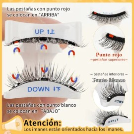 Kit De Pestañas Magnéticas Con Aplicador Fácil De Usar                                                                                                