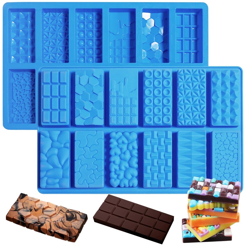 2025New 1inch Deep Small Chocolate Bar Mold for Mini Dubai,