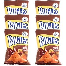 Bugles Chili Cheese Corn Snacks, 3 oz. (Pack of 6)