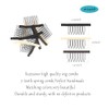 Xuxisowo 30 Pcs Stainless Steel Wig Clips, 7-Teeth Wig Combs