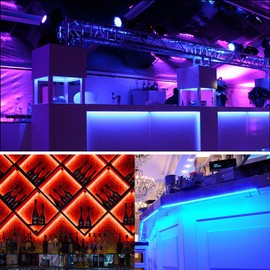 LED Strips RGB 2 m, Sunboia LED Strip TV Backlight Waterproof IP65 SMD5050 LED Strip RGB LED Strip with 3 Keys Mini Controller for Decorative PC Monitor